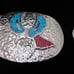 OLD PAWN Vintage Turquoise and Coral Belt Buckle #153