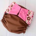 Pink Flower One Size Cloth Diaper Cover
