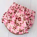 Pink Flower One Size Cloth Diaper Cover