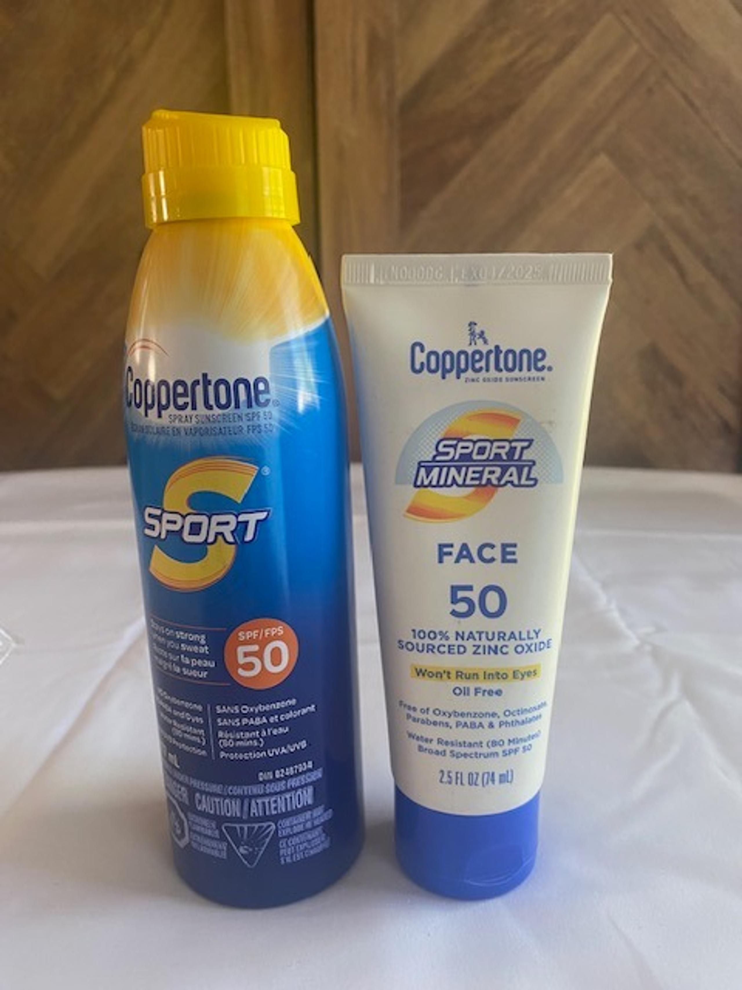 Coppertone Sport Spray Sunscreen SPF 50 & Sport Mineral Face SPF 50