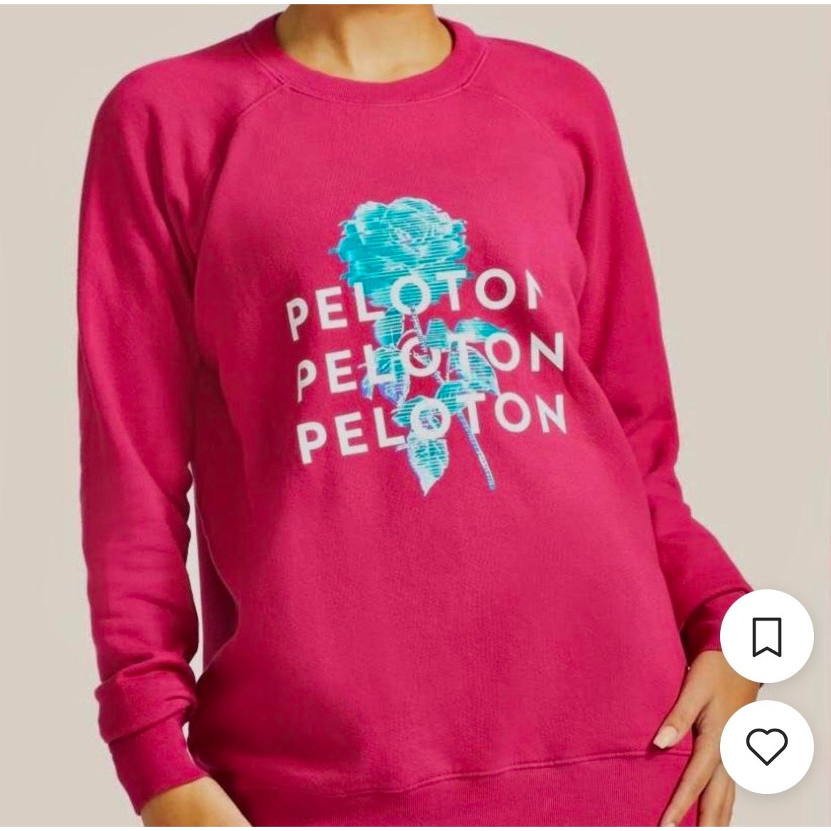 NWT Peloton pink everyday oversized Crewneck sweatshirt medium