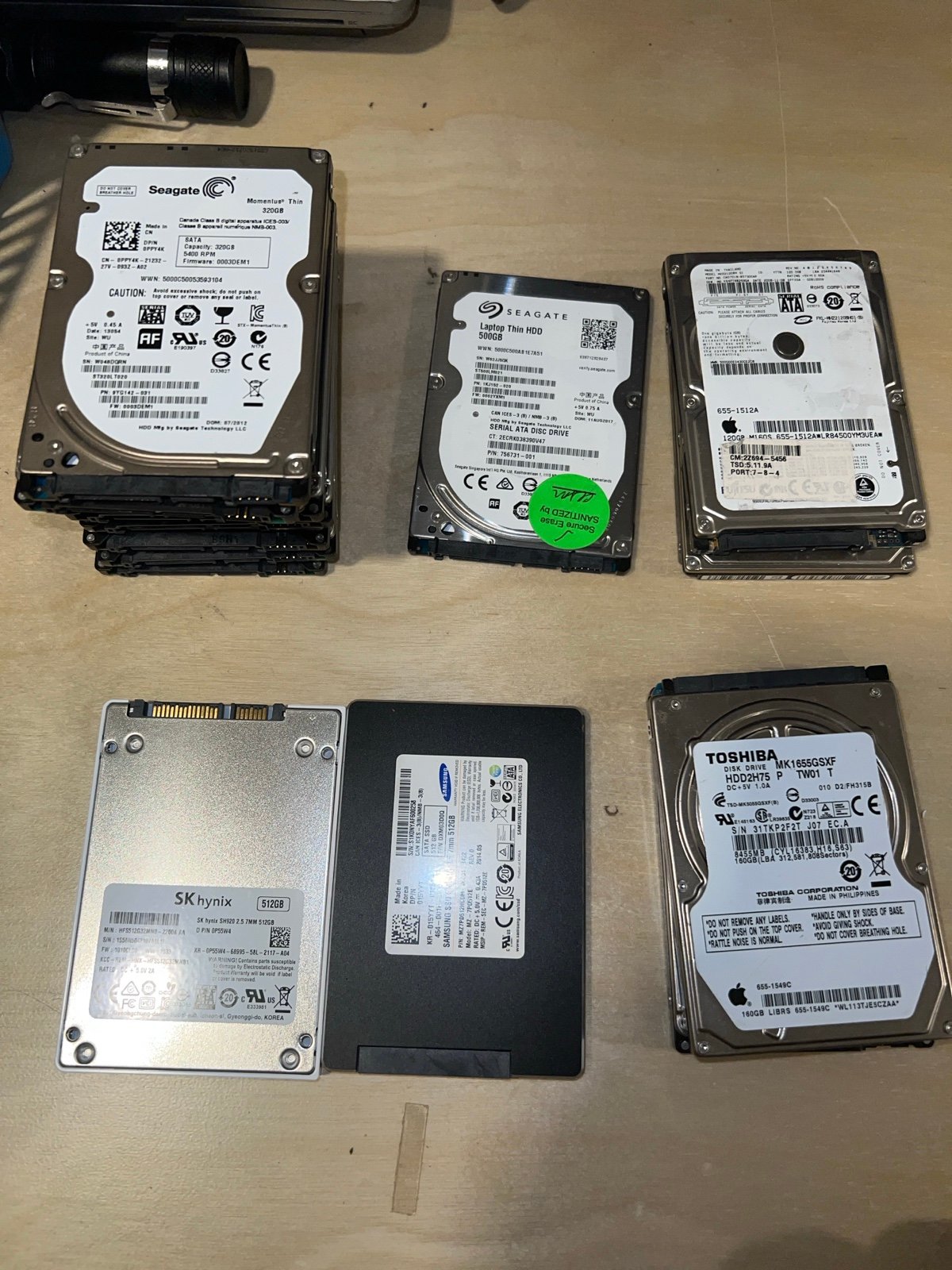 Lot of 2.5” Hard Drives and SSD Drives