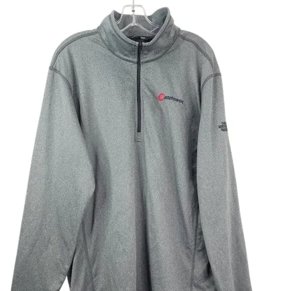 The North Face Men's Gray Heather Quarter Long Sleeve Pullover Jacket Size XL