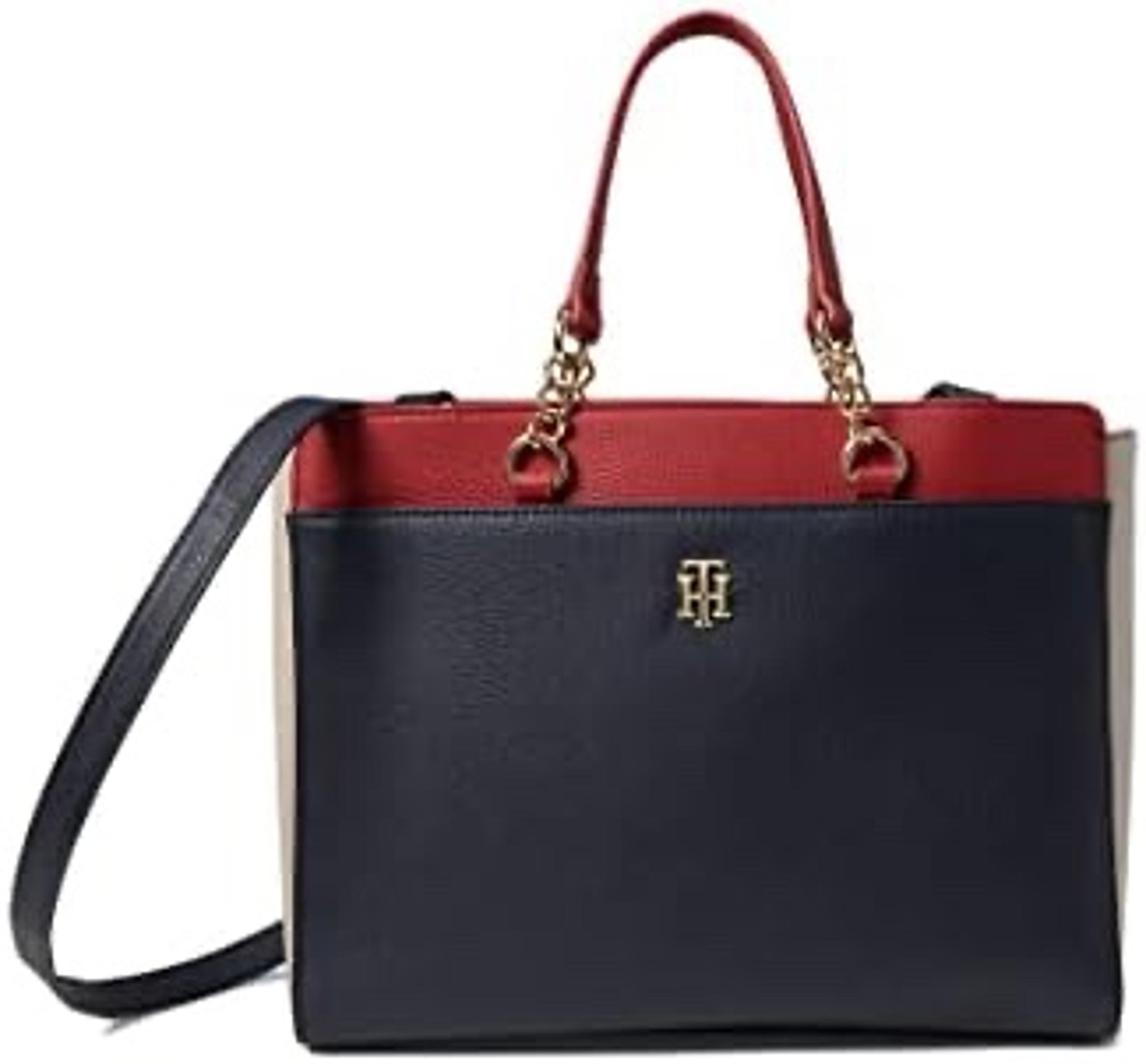 Tommy Hilfiger Antonella II-Convertible Satchel-Pebble PVC Tote Bag