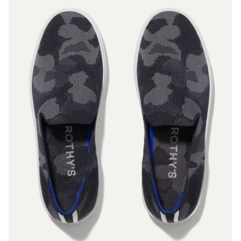 Rothy's Women's Original Slip On Sneaker Gray & Black Camo Retired Color - Sz 8