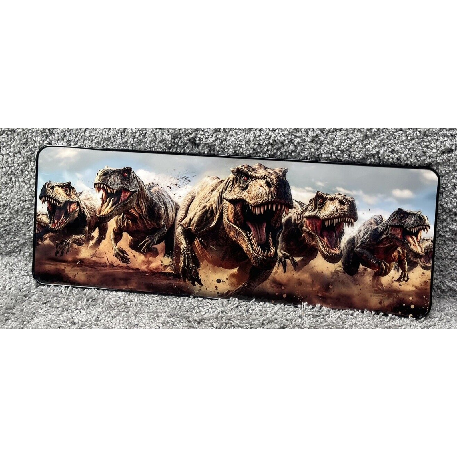 Dinosaur Canvas Kids Ultra Modern T Rex Tyrannosaurus Rex Wall Art Decor 24"x9"