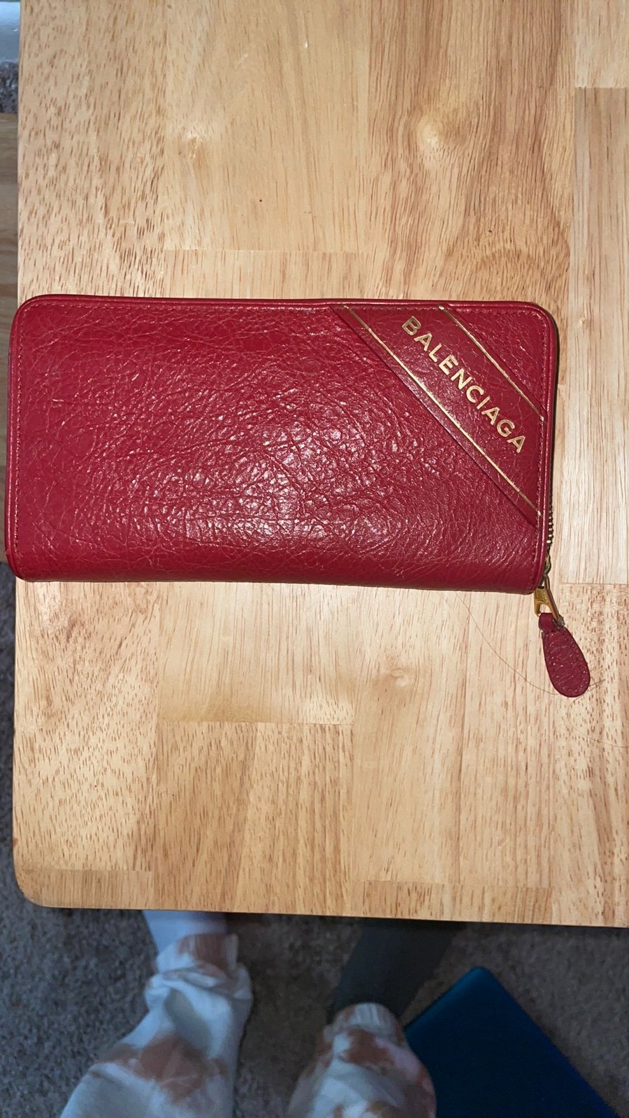Balenciaga red wallets for women