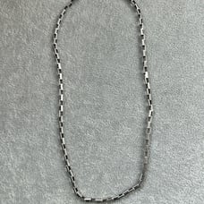 Oxidized Sterling Box Chain Necklace