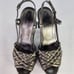 MIU MIU Women's Nappa platform wood Heels sandals US 7 Metallic Bronze Slingback