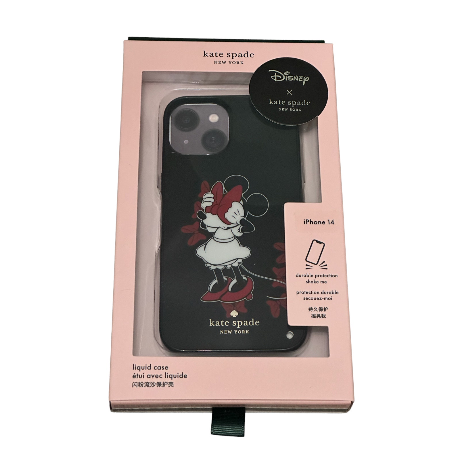 Kate Spade Minnie Mouse Red Bow Iphone 14 Liquid Case
