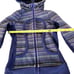 Lululemon Womens Poncho Stripe Scuba Hoodie Wish Blue Stretch Panels Jacket Sz 2