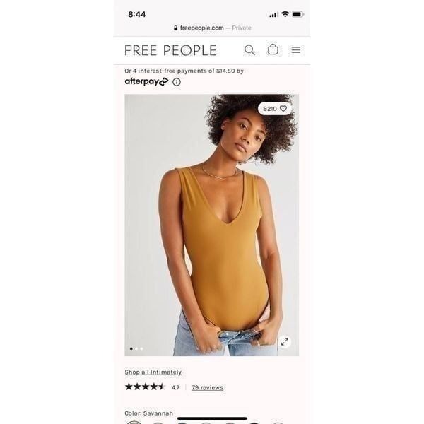 Free People bodysuit NWOT