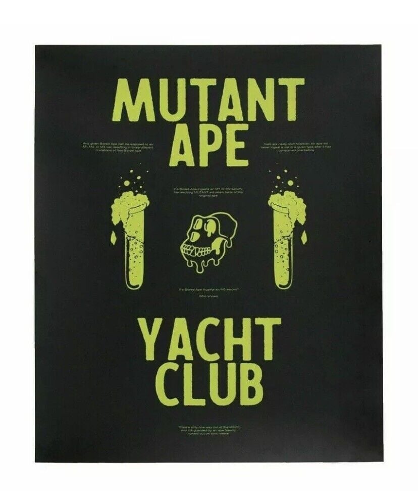 Mutant Ape Yacht Club Poster - MAYC/BAYC - Limited APE Holders