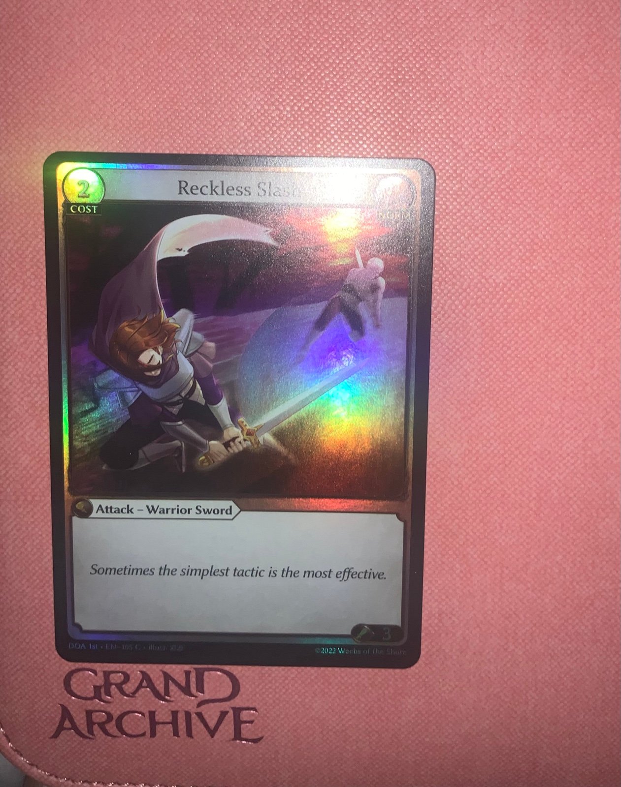 Grand Archive Reckless Slash - Dawn of Ashes 1st Edition (DOA 1st) Foil Tcg