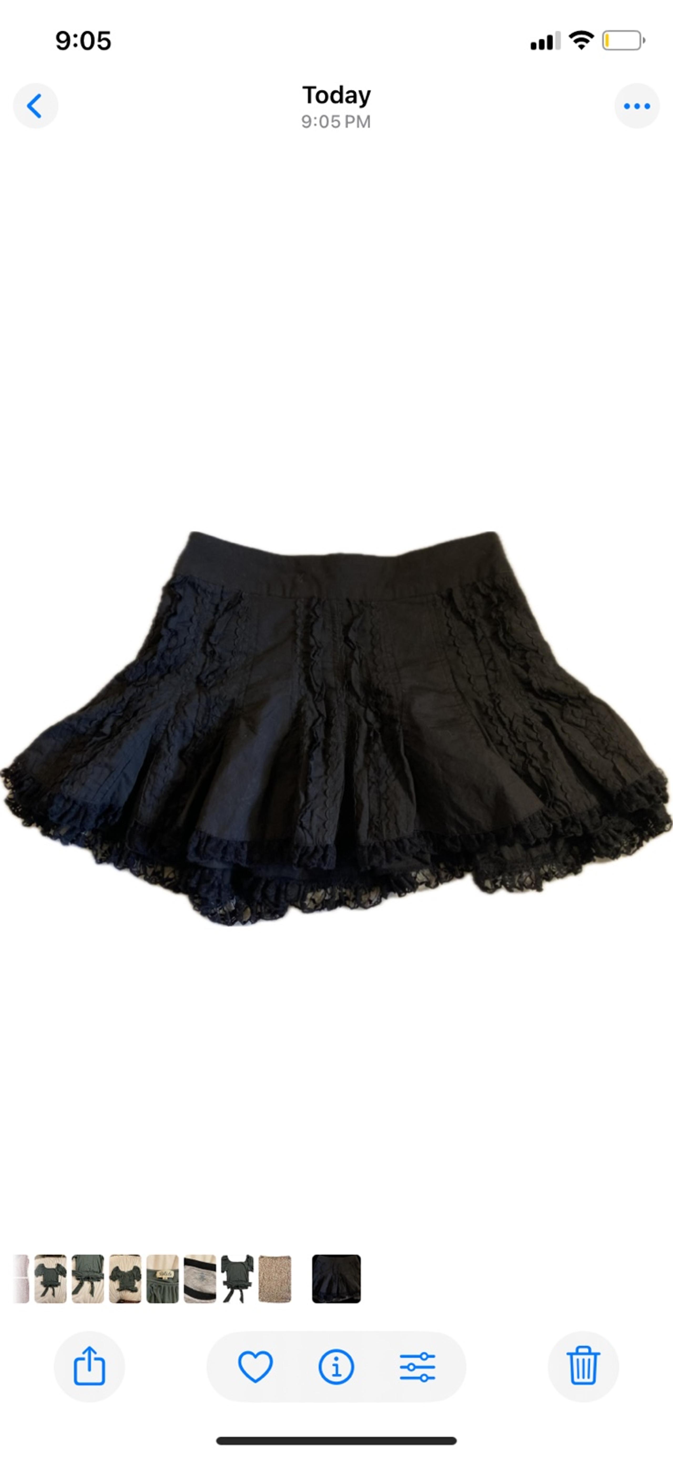 Tripp NYC Black Lace & Ruffle Mini Skirt