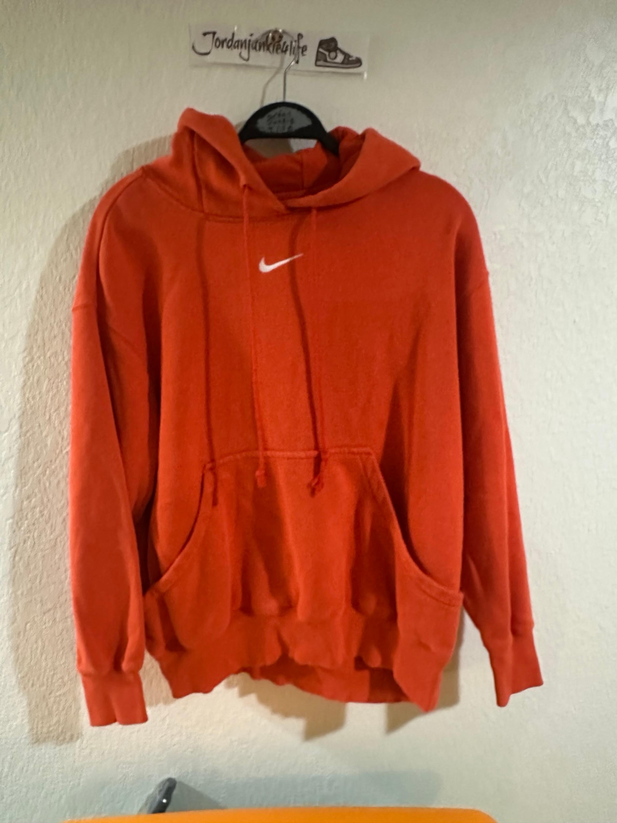 Womens size small Nike center swoosh hoody orange