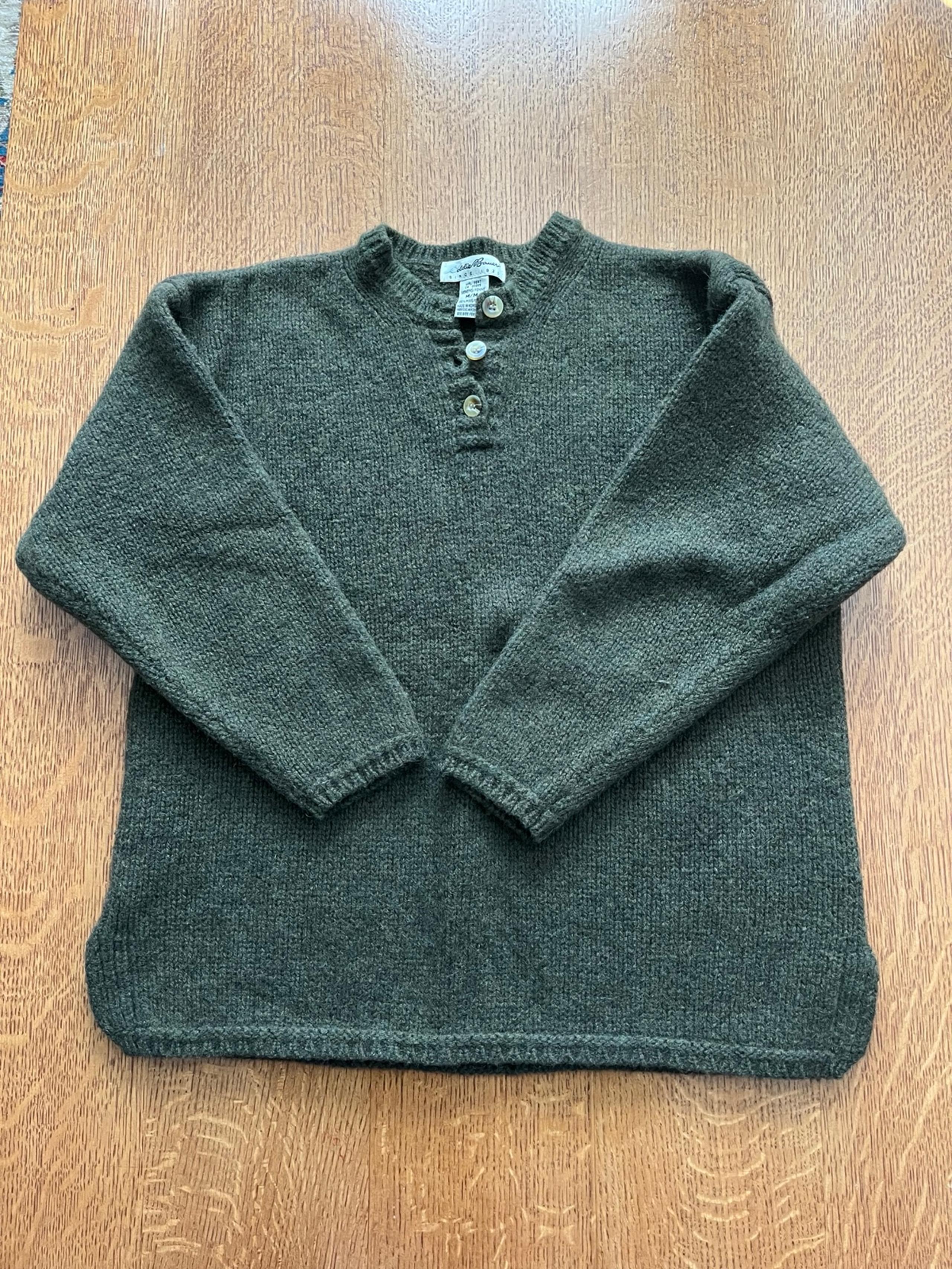 Vintage Eddie Bauer Lambswool Button Up Sweater