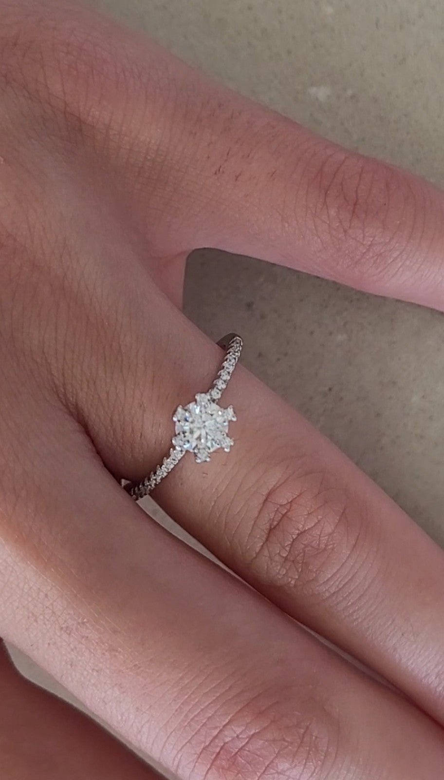 Genuine Moissanite Engagement Ring Size 5
