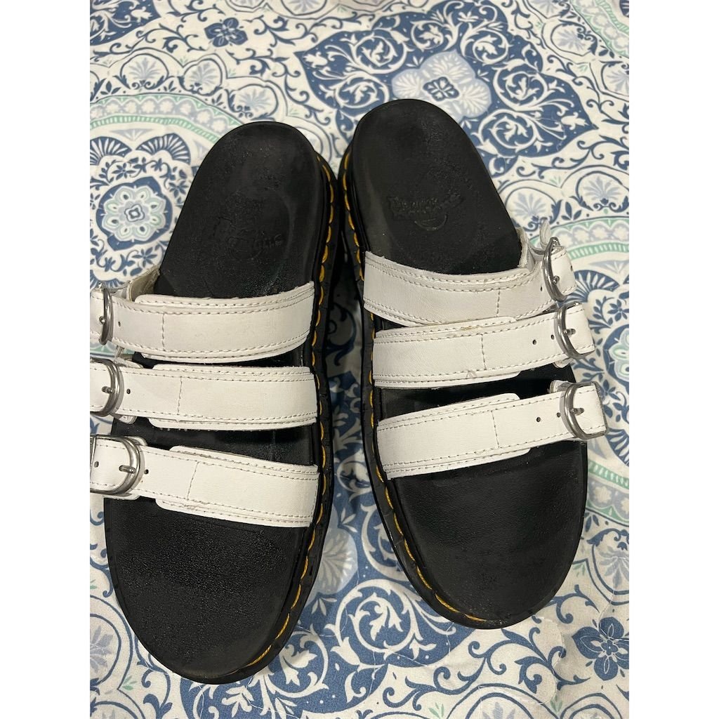 Dr. Martens Women's Blaire Slide Sandals White Size 8 Casual Summer