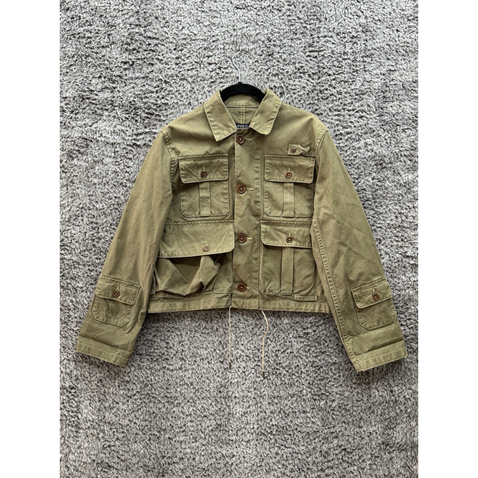 Polo Ralph Lauren Women's Olive Green Military Hunting Field Jacket Size Small