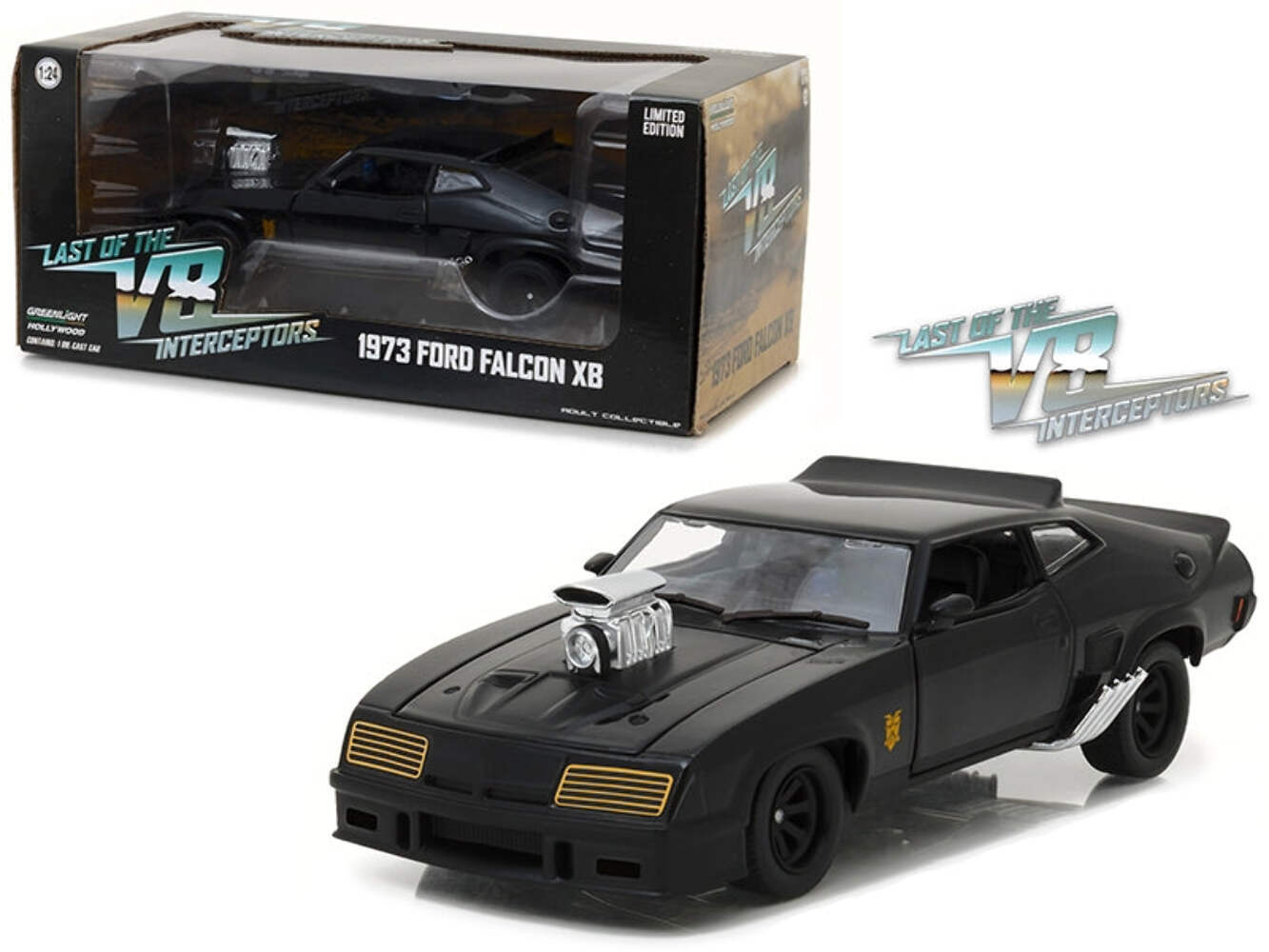1973 Ford Falcon XB Black Last of the V8 Interceptors (1979) Movie 1/24 Diecas