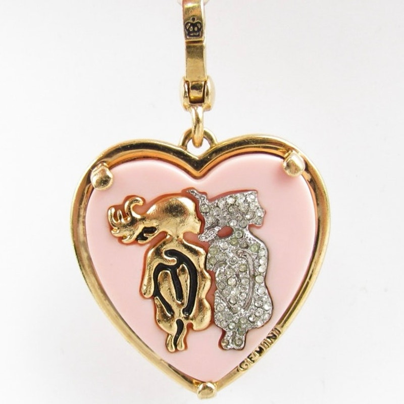 Juicy Couture Pink Heart Gemini Charm
