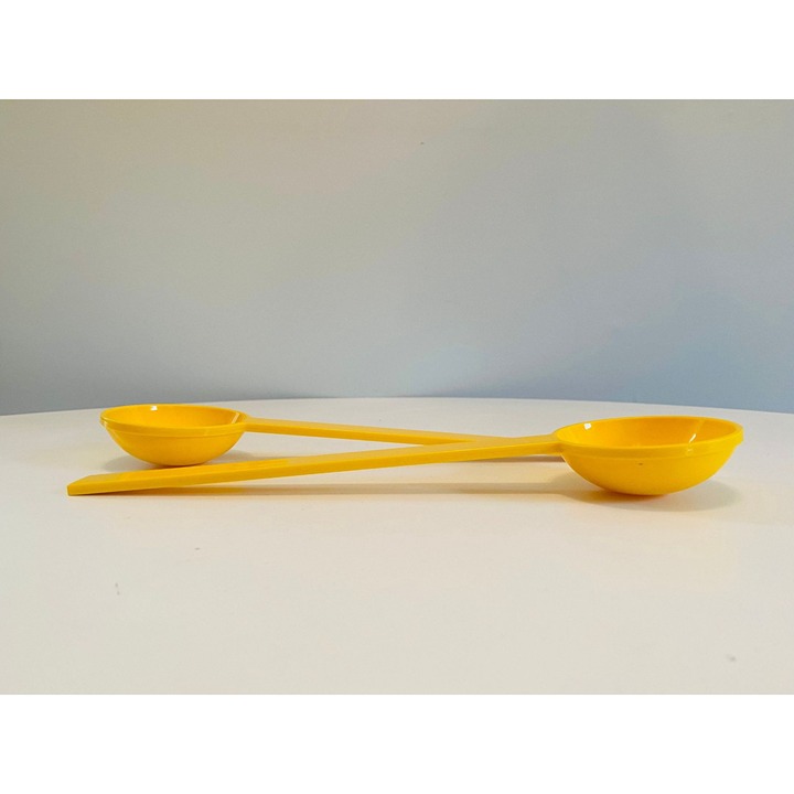 Vtg Dansk Yellow Plastic Serving Spoons by Gunnar Cryen Set of 2 Dansk Denmark