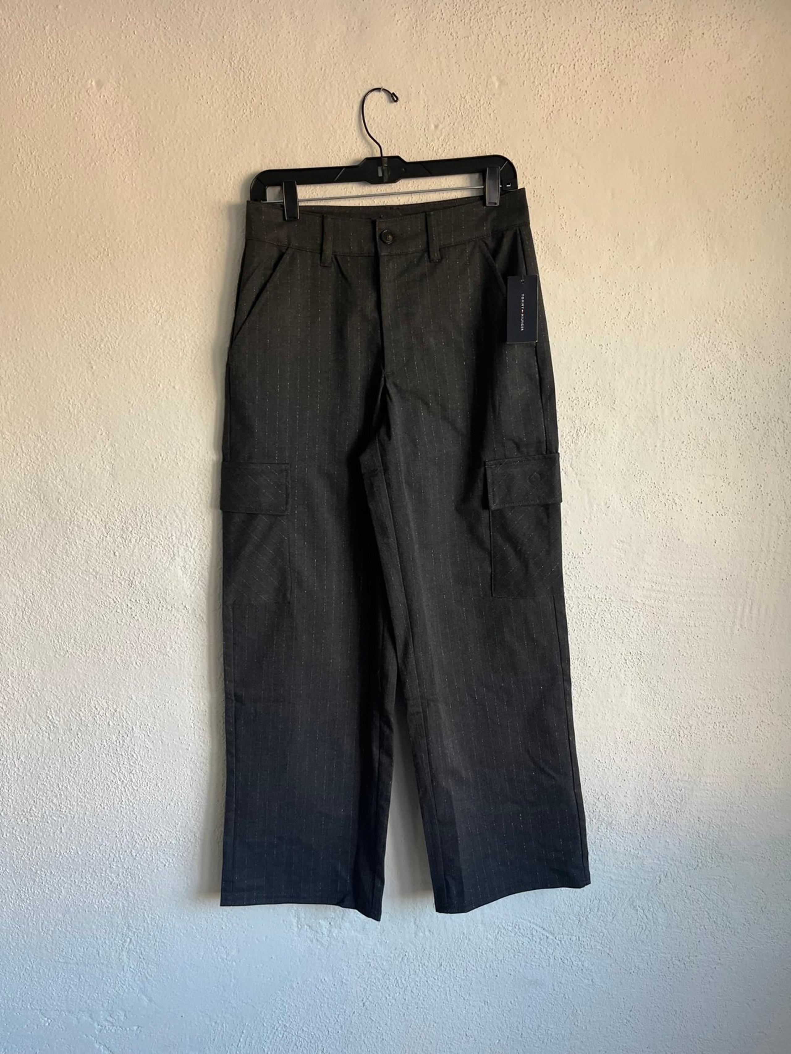 Tommy Hilfiger Women's Solid Modern Wide-Leg Cargo Pants Size 2