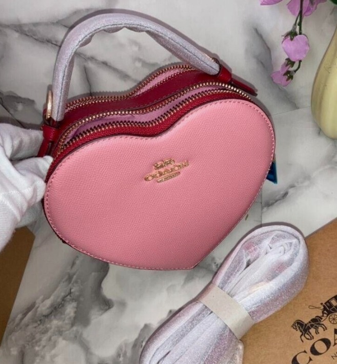 Coach Heart Crossbody-PINK