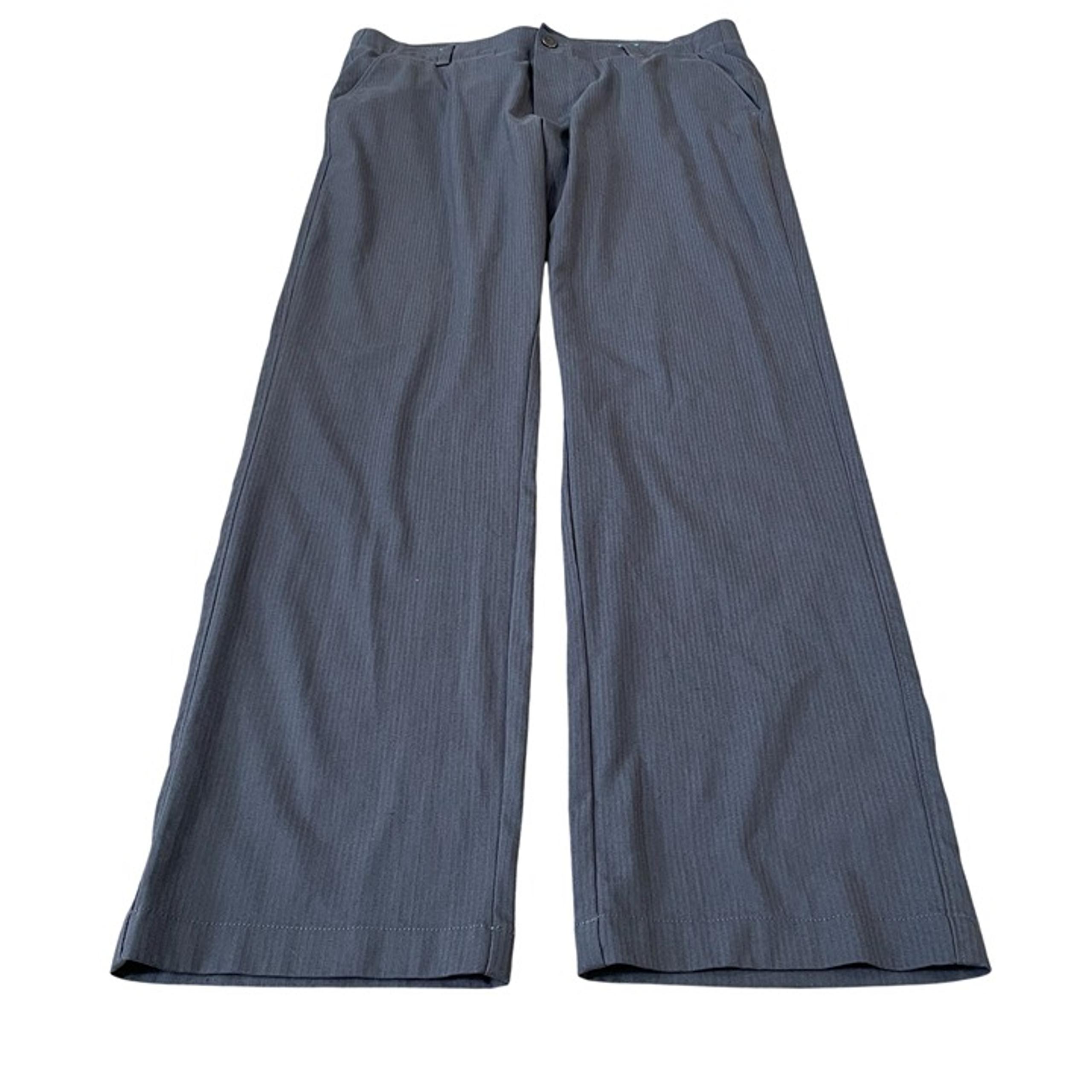 Under Armour Hybrid Pants Men's Size 38x34 Gray Pinstripe Golf Casual Loose Fit