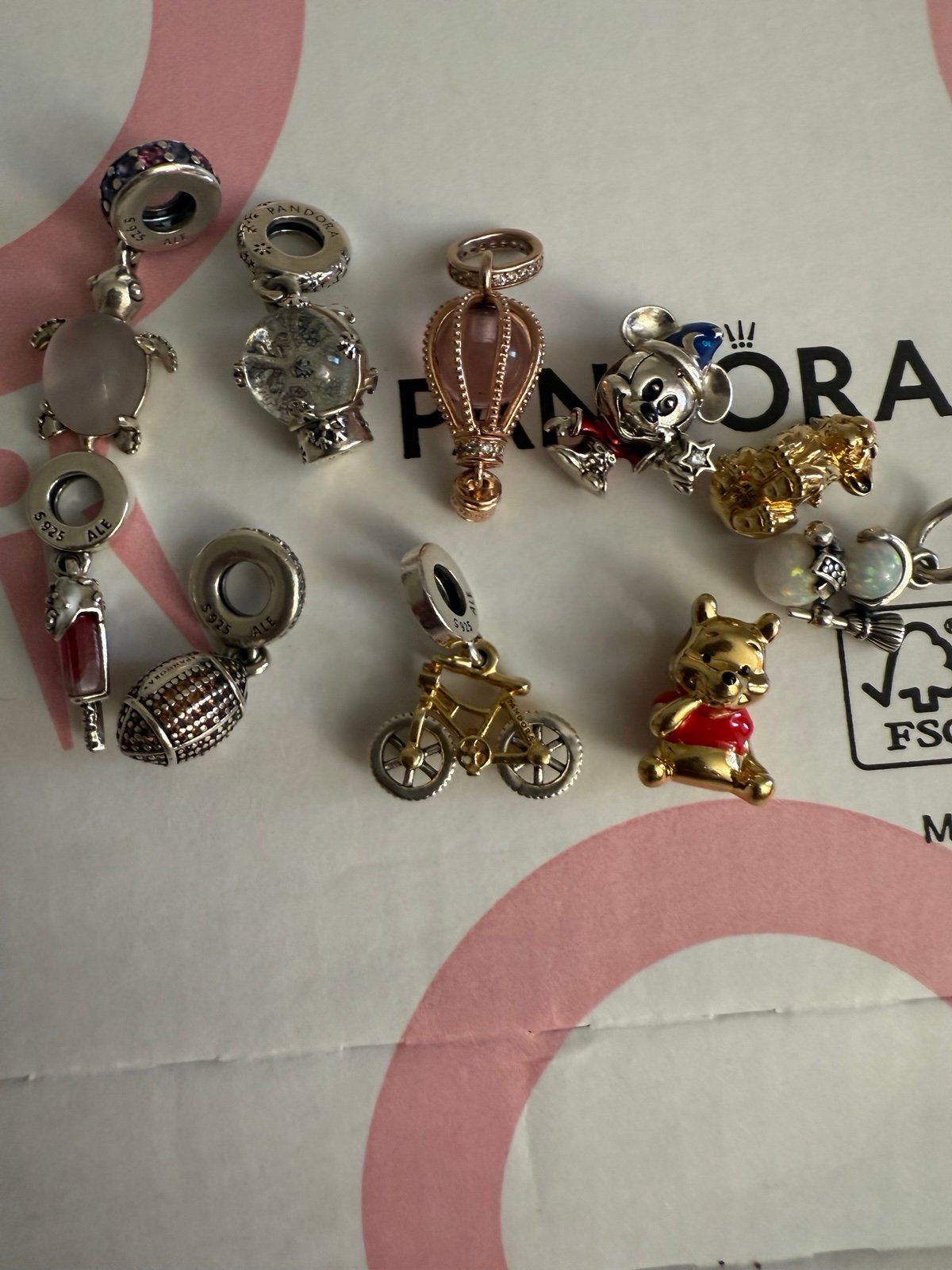 10 set Pandora charms slightly used retails for 816 100 percent authentic