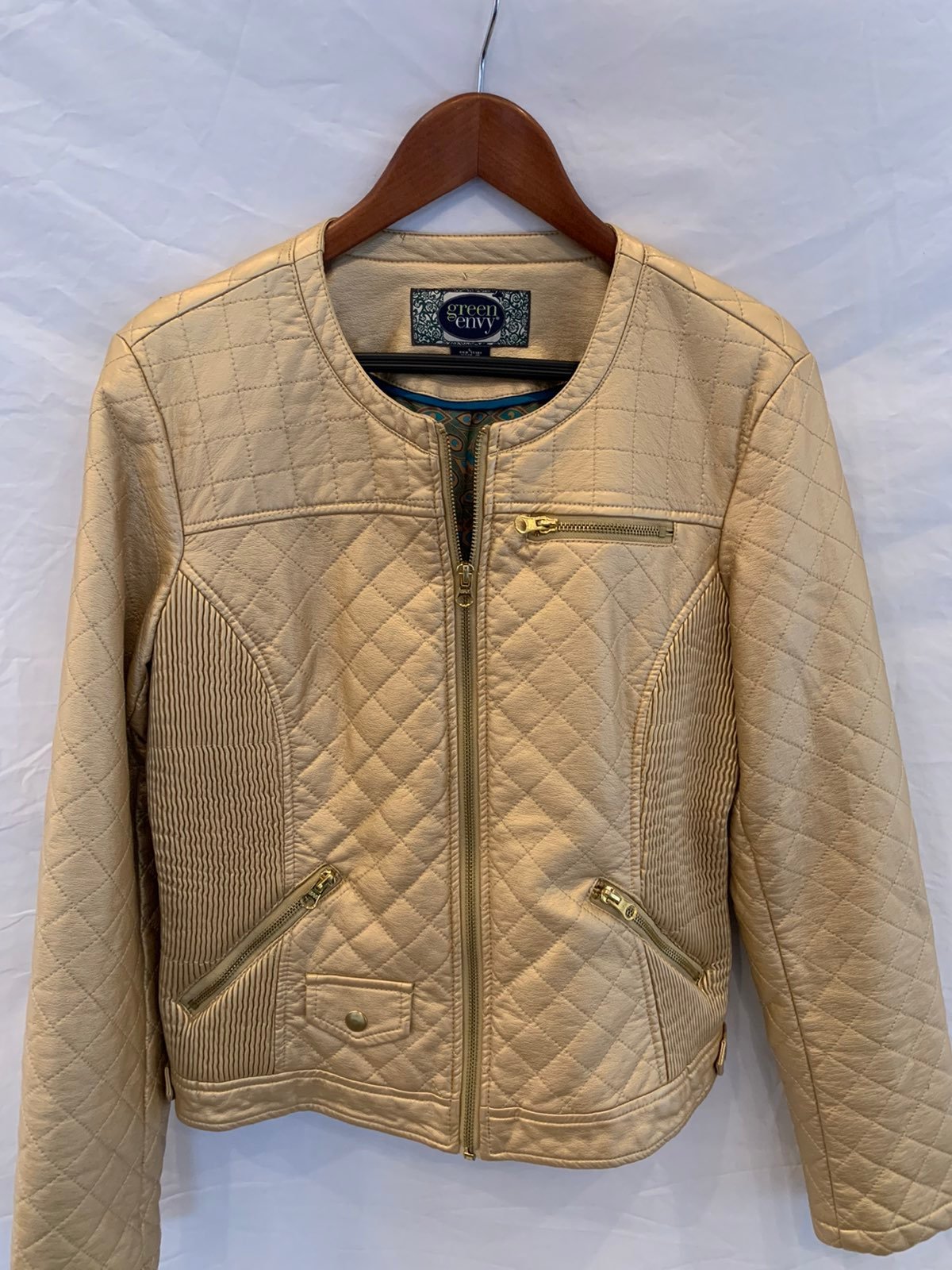 Gold Faux Leather Jacket