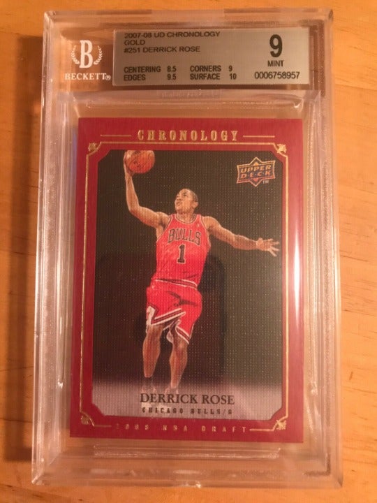 9 Derrick Rose UD Chronology Gold Rookie