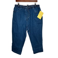New Denim & Co. Women’s Denim Crop Pull On Jeans Pants 1X