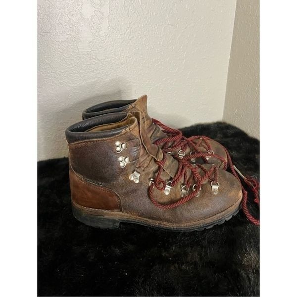 Vtg Dexter Leather Mountaineering Trail Hiking Boots Size 10 Made In USA Brown