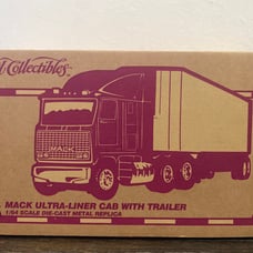 Ertl Collectibles Mack Ultra- Liner Cab With Trailer 1/64 Scale Die-Cast Metal R