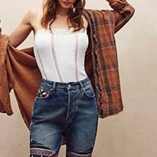 Free People Ruffle Flannel