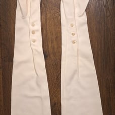 Chic Cream Long Gloves with Buttons. NWOT
