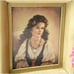 Vintage Gypsy Portrait Framed Art Fortune Teller Miniature Art Lolita Picture