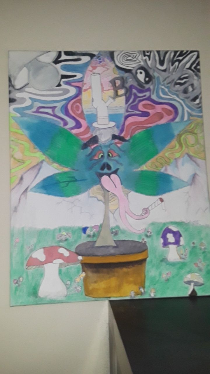 One of one weed painting