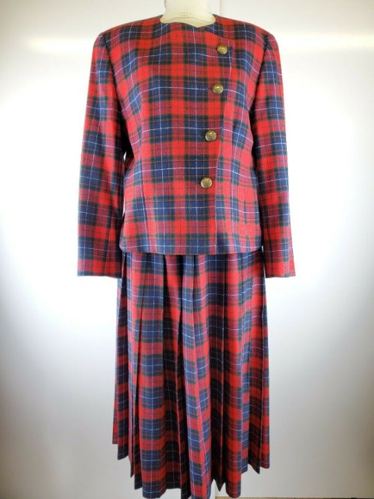 Pendleton Womens Skirt Suit 12 Petite