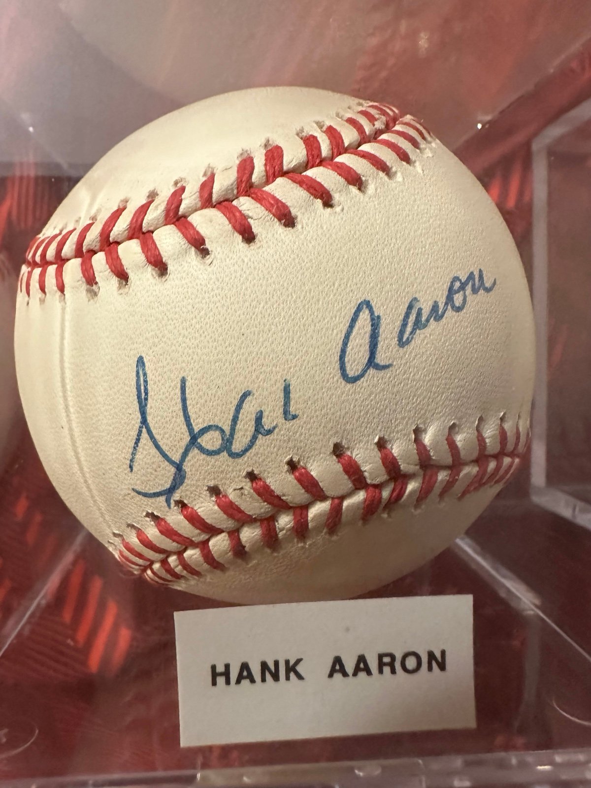 Signed Baseball Hank Aaron - Autographed National League Baseball