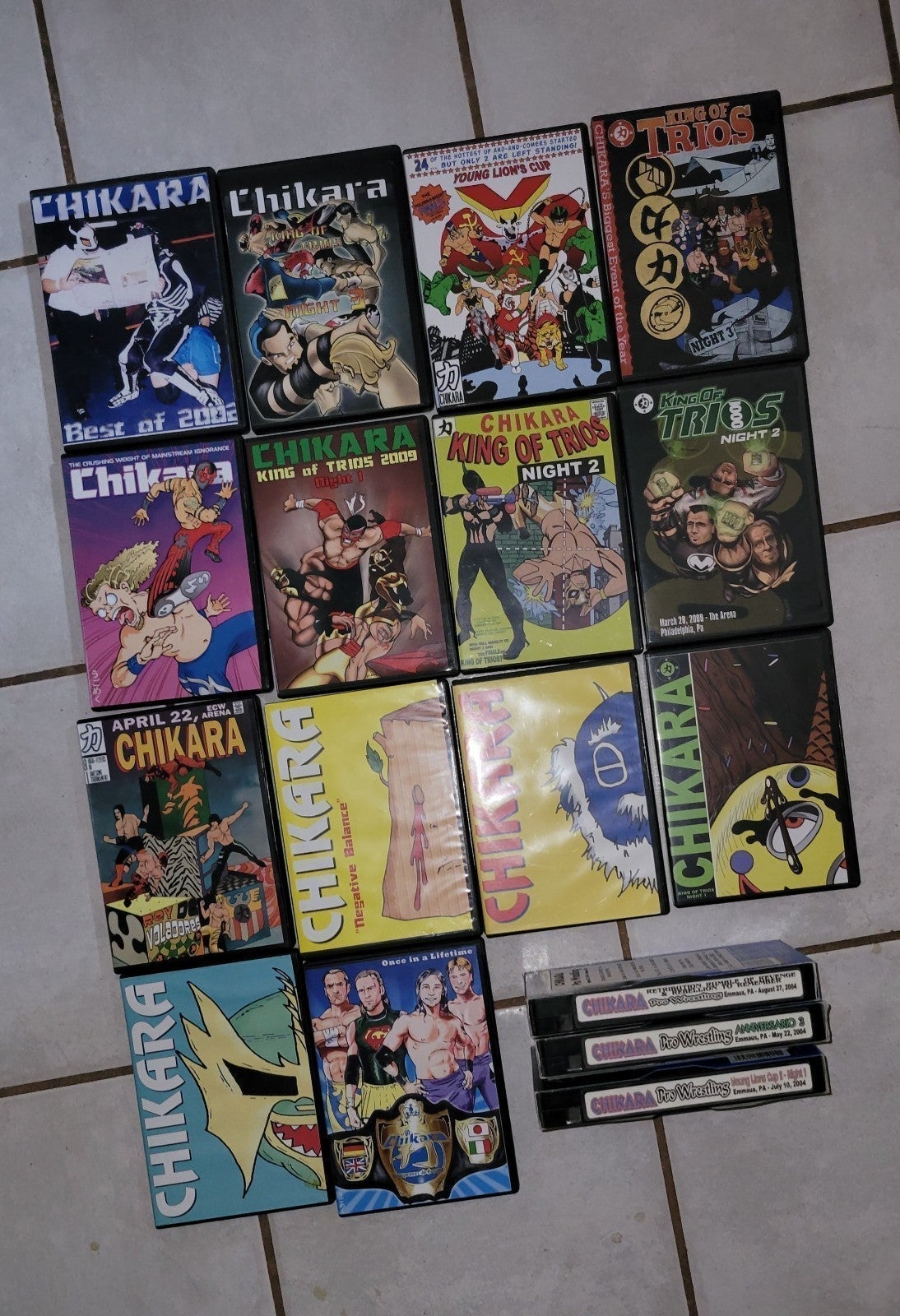 CHIKARA DVD & VHS Lot
