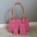 Dooney and Bourke pink signature buckle leather trimmed handbag/purse/shouldbag