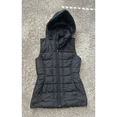 The North Face Women's Nylon Quilted Puffer Sleeveless Hooded Vest Jacket XS