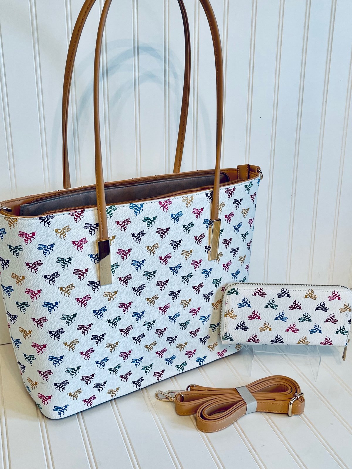 Queen Bee Tote Bag with Matching Wallet
