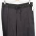 Edward Womens 8 Black Crocheted 100% Linen Wide Leg Cropped Capri Pants NEW
