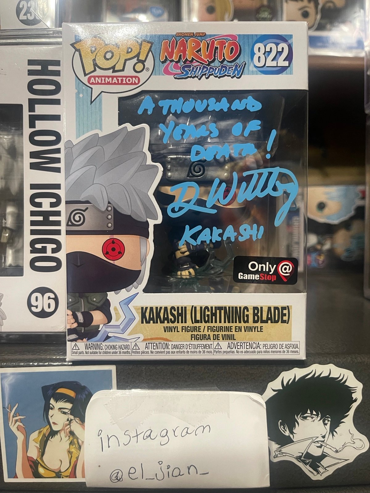 Signed Kakashi GameStop naruto Funko pop