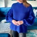 Sachin & Babi Griffin Knit Mock Neck Sweater in Blue Size XS