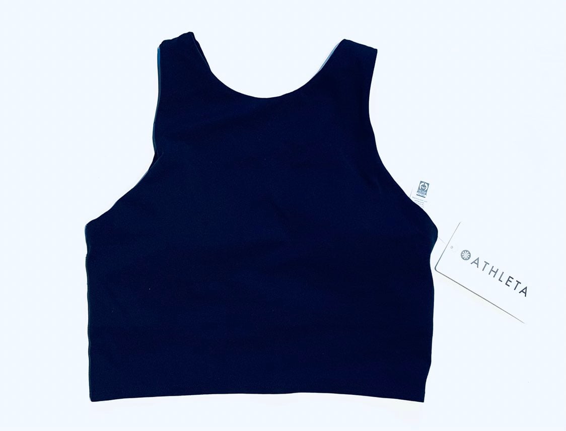 NWT Athleta Conscious Crop top Navy S